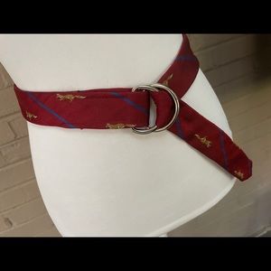 Lands’End  Satin Fox Print Belt  Sm